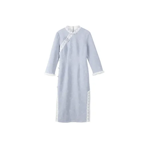 TOUCH Long Sleeved Dresses Women's Blue