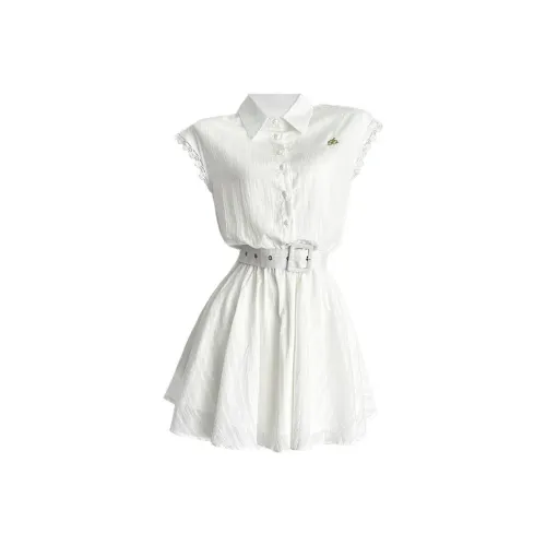 Local Gal Short Sleeved Dress Women's White