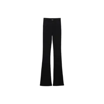 PRADA Low Rise Ribbed Knit Trousers