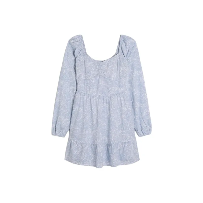 Hollister Long-Sleeved Dresses Women's Light Blue-0