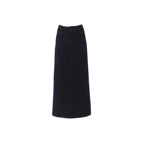 Rose Denim Long Skirts Women's Blue Maxi Skirt