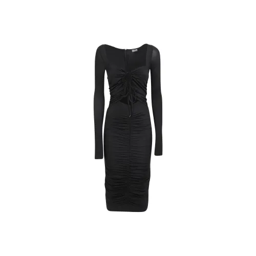 VERSACE JEANS COUTURE Cut-Out Long-Sleeved Midi Dress