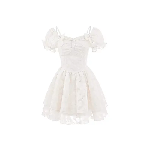 JOSR Short Sleeved Dresses Women's Apricot