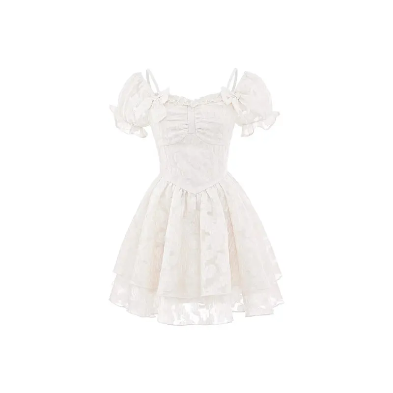 JOSR Short Sleeved Dresses Women's Apricot-0