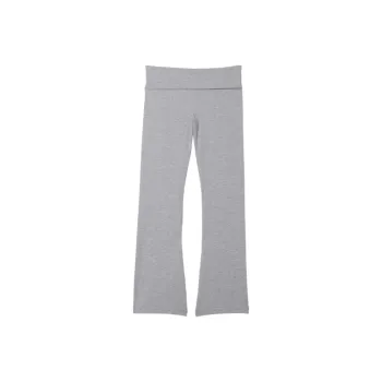Victoria's Secret VS Cotton Yoga Foldover Flare Leggings / HG Leggings Women's Gray