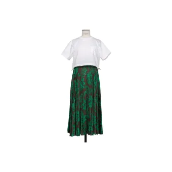 Sacai Floral print Pleated Maxi Dress