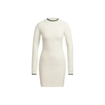 Adidas Ivy Park Open Mesh Long Sleeve Mini Dress Off White