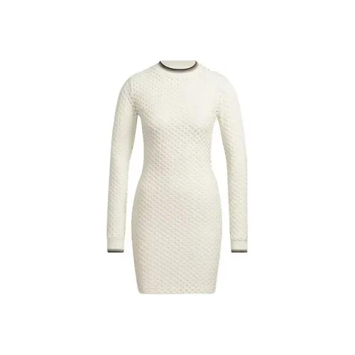 Adidas Ivy Park Open Mesh Long Sleeve Mini Dress Off White