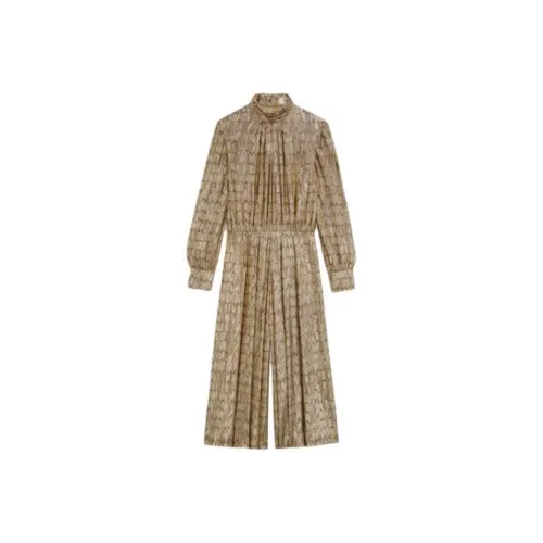 CELINE Jumpsuits Women's Gold