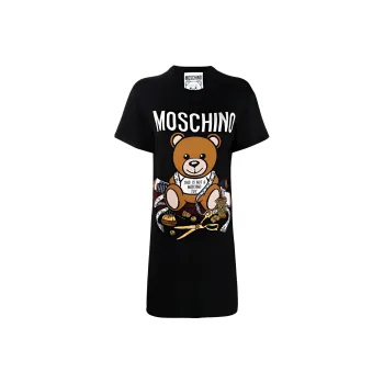 MOSCHINO Short Sleeved Dresses Women's Black