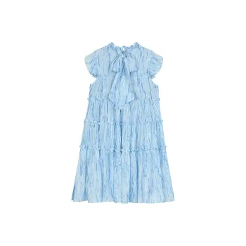 ELF SACK Sleeveless Dresses Women's Ripple Gray Blue