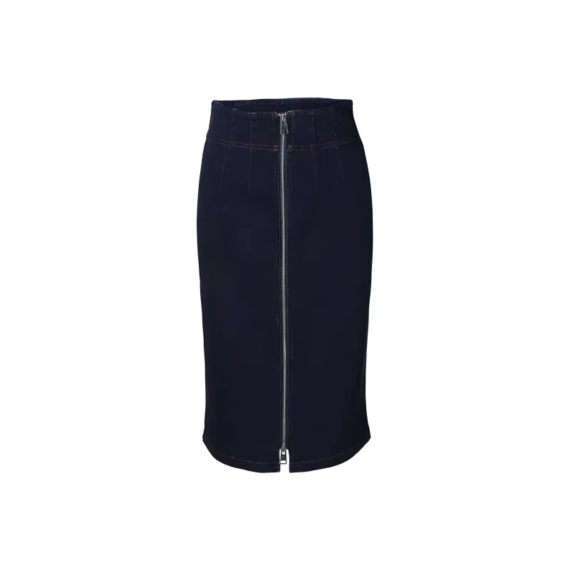 MASFER.SU Denim Long Skirts Women's Dark Blue-0