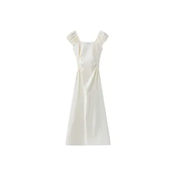 Ning Cai Yuer Short Sleeved Dress Women's Ecru