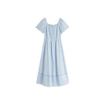 Inman Short Sleeved Dress Women's Light Aqua Blue