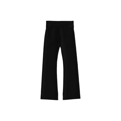 Victoria's Secret VS Cotton Yoga Foldover Flare Leggings / PB Leggings Women's Pure Black
