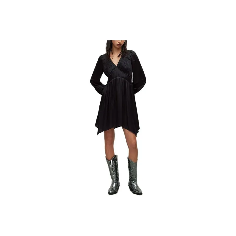 ALLSAINTS Long-Sleeved Dresses Women's Black-0