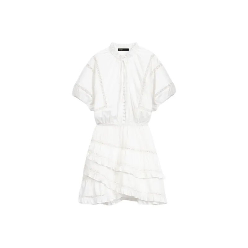Maje Broderie anglaise Cotton Minidress-0