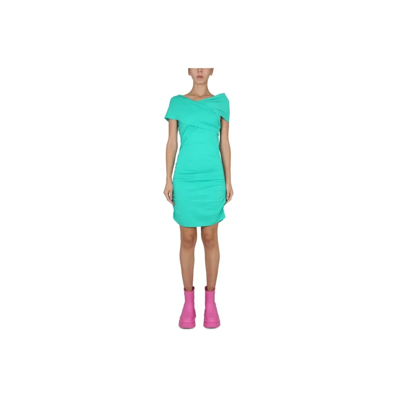 MSGM Off Shoulder Mini Dress-0
