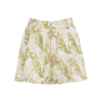 BESIONIA SS23 Casual Shorts Women's Yellow Pattern