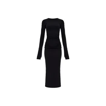 GANNI Side Slit Maxi Dress