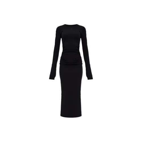 halterneck chain-detail dress
