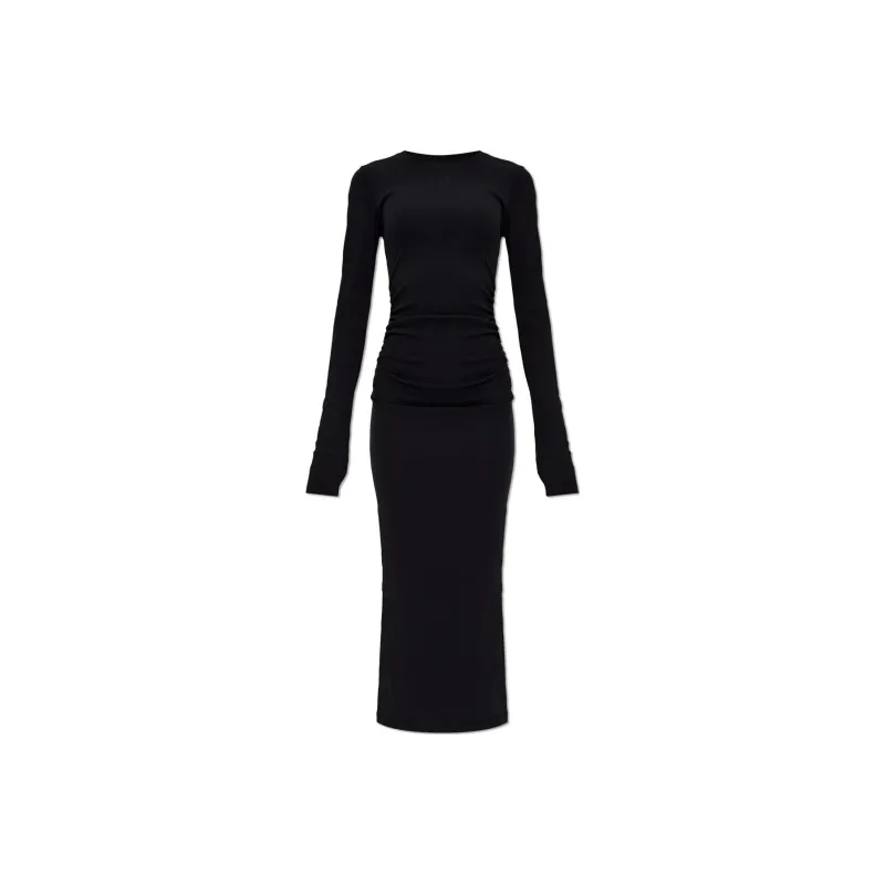 GANNI Side Slit Maxi Dress-0