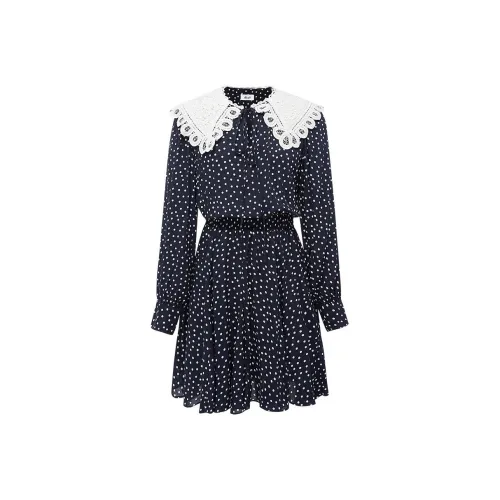 D'zzit Long Sleeved Dress Women's Dark Blue