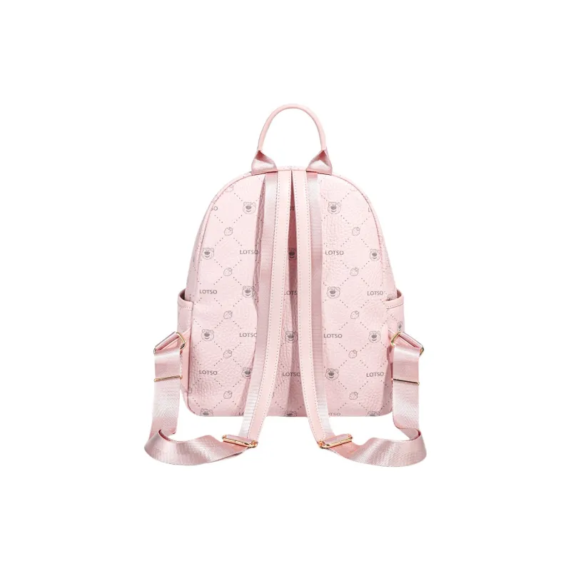 Disney Strawberry Bear Series PVC Backpack Women's Pink/White-2