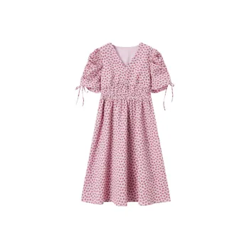 EICHITOO Short Sleeved Dresses Women's Pink Pattern