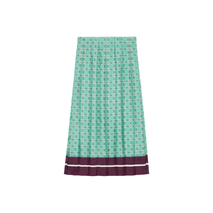 GUCCI Casual Long Skirts Women's Blue-0