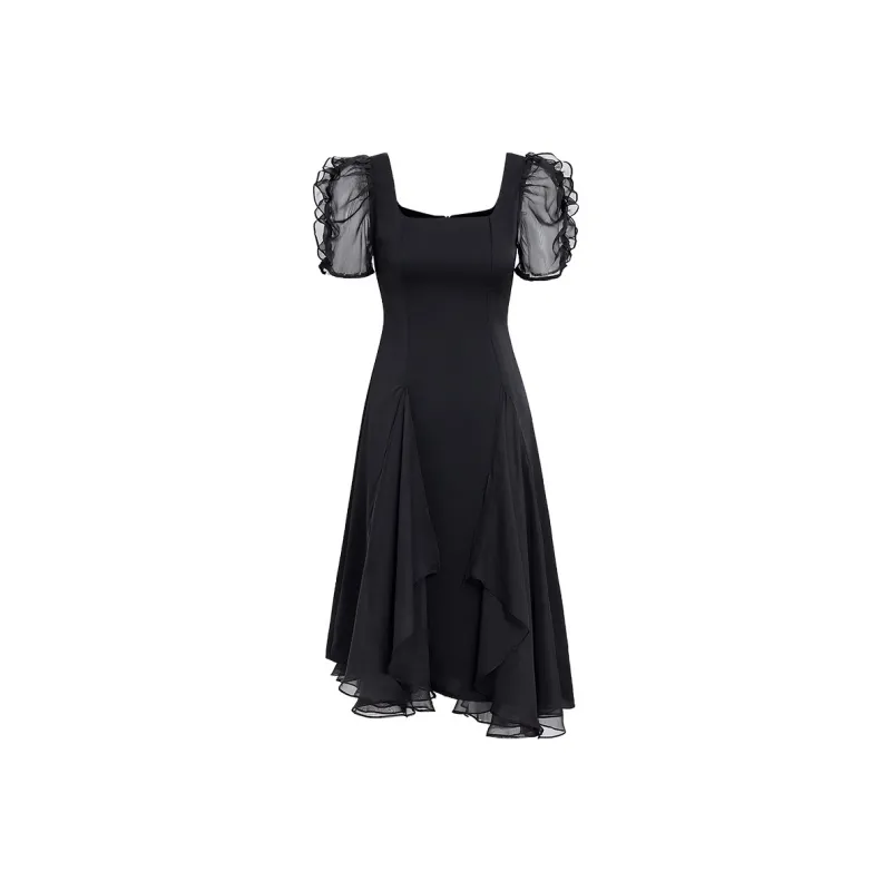AUI Short Sleeved Dress Women's Black-0