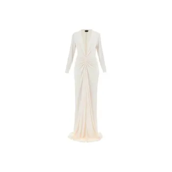 TOM FORD Stretched Deep V-Neck Evening Dress