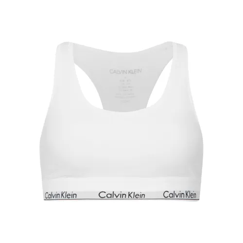 CALVIN KLEIN Lightweight Sports Back Smoothing Bra Women's Moon White