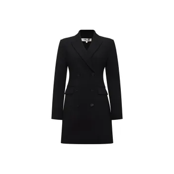DVF Diane Von Furstenberg FW24 Long-Sleeved Dresses Women's Classic Black