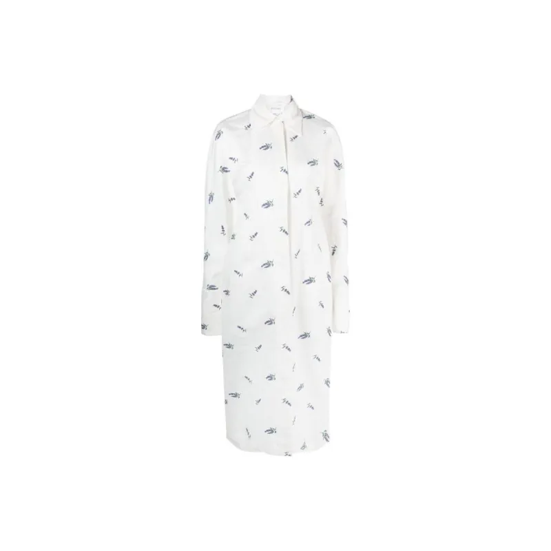 SportMax All Over Patterned Long Sleeved Dress-0