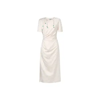 Duffy Fashion Short Sleeved Dresses Women's Soft Peach Pink