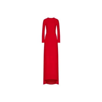 Valentino Long Sleeved Dress Women's Red