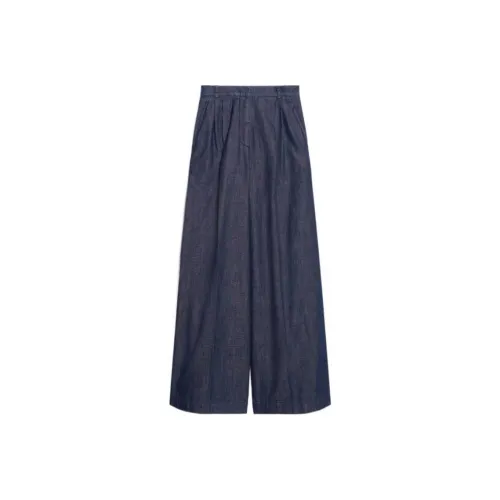 WEEKEND MaxMara Fuxia Collection Lightweight Denim Trousers Jeans Women's Marine Blue