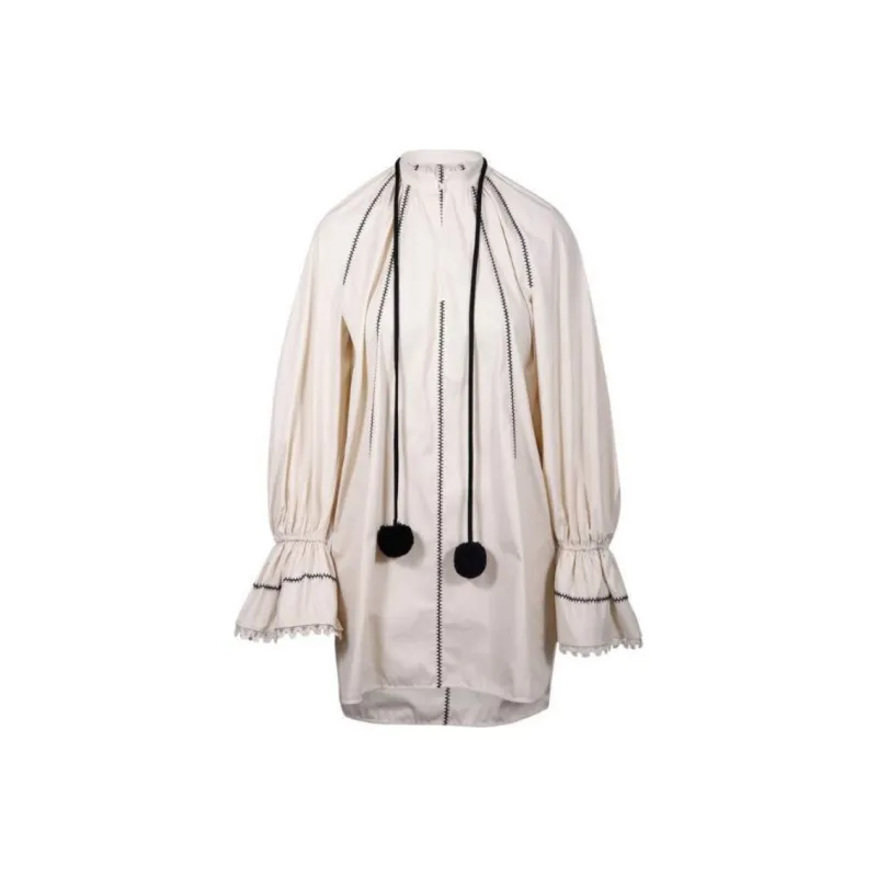 MaxMara Long Sleeved Twill Shirt Dress-0