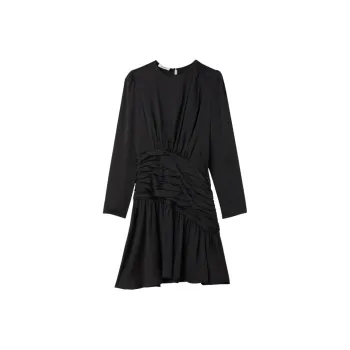 Sandro Leticia Draped Long sleeve Minidress