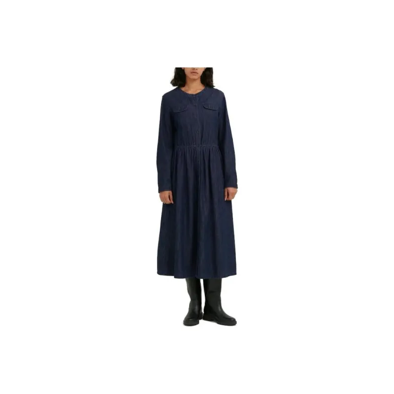 UNIQLO Long-Sleeved Dresses Women's Navy Blue-0