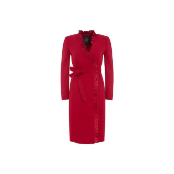BESIONIA FW23 Long Sleeved Dresses Women's Red Color