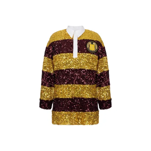 Elisabetta Franchi Striped Sequin Embellished Mini Dress