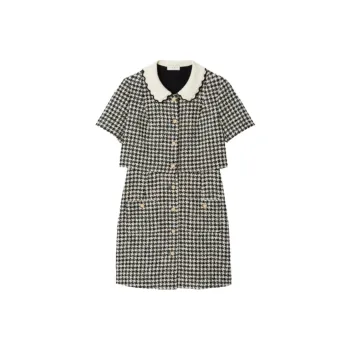 Sandro Short-Sleeved Dresses Women's Black & White