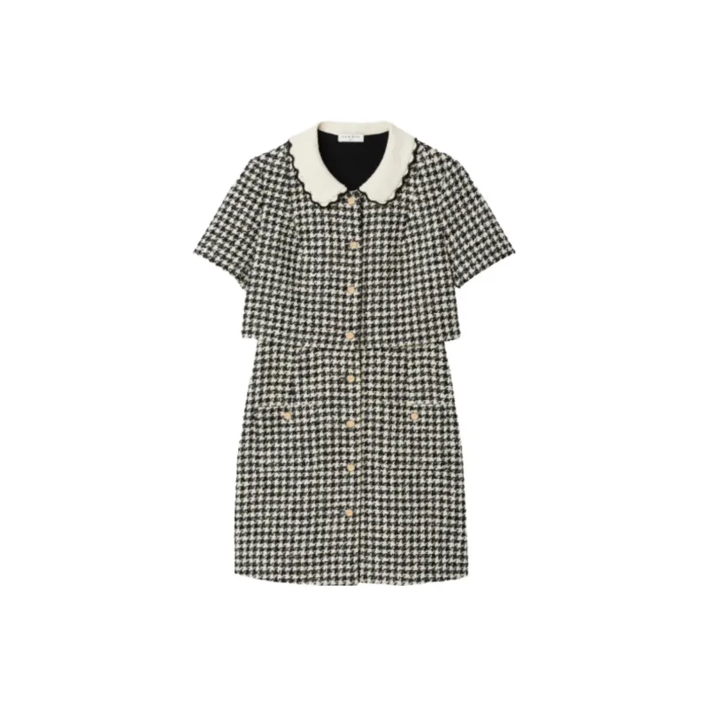 Sandro Short-Sleeved Dresses Women's Black & White-0