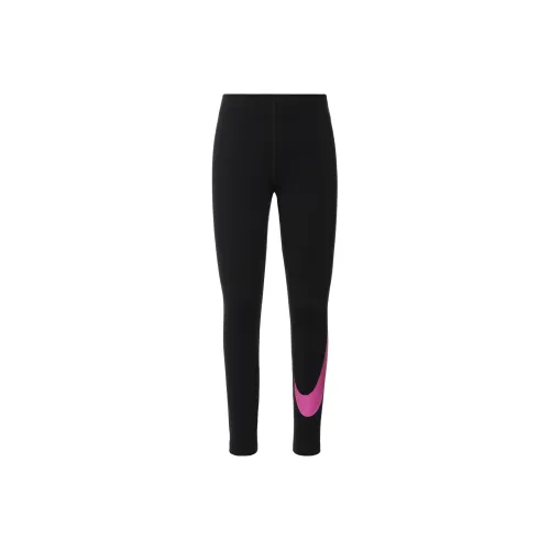 Nike Sportswear Leg A See Swoosh Knitted Sports Pants Women's Black