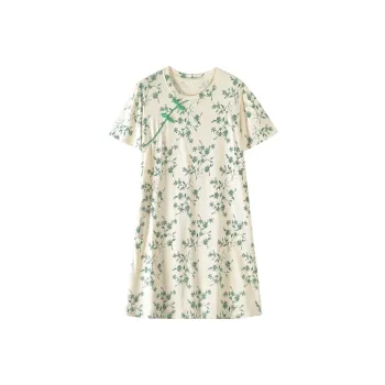 Lan Miao Short Sleeved Dress Women's Emerald Green