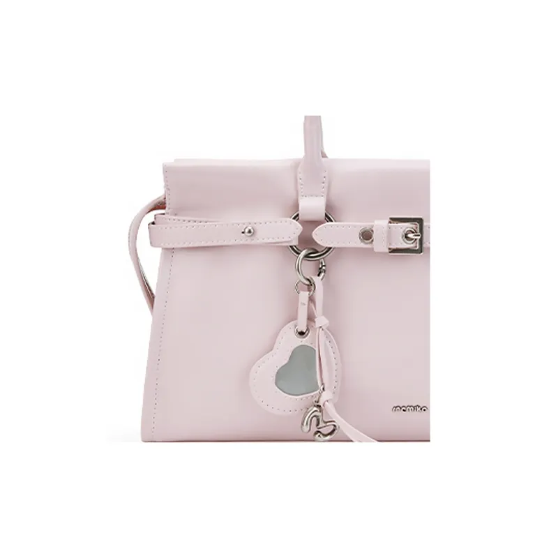 MCMIKO Cow Leather, Synthetic Leather Shoulder Bag Regular Women's Cherry Blossom Pink-3