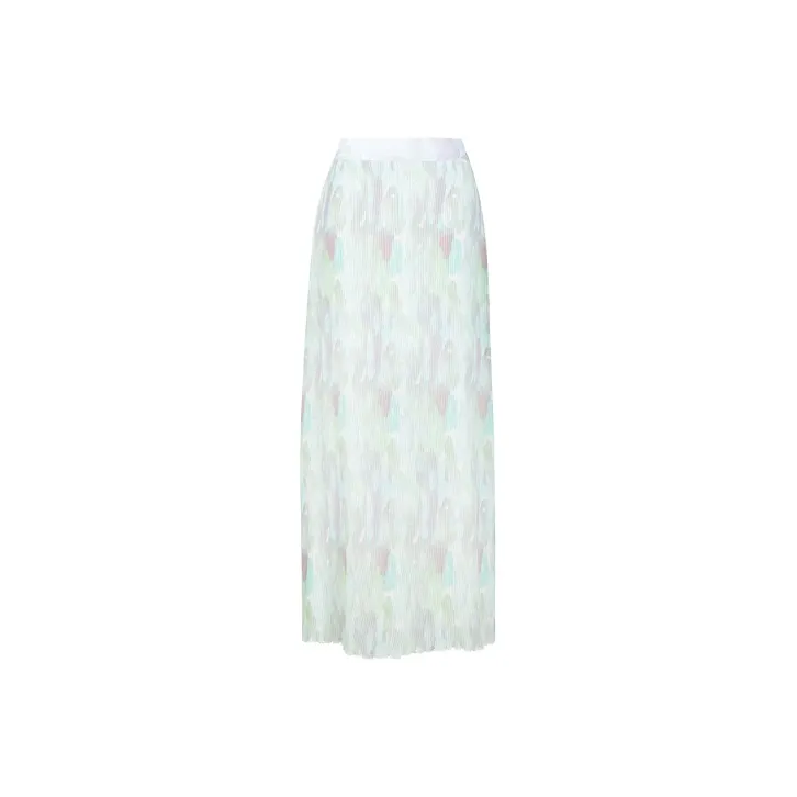 GANNI Casual Long Skirts Women's Green-0