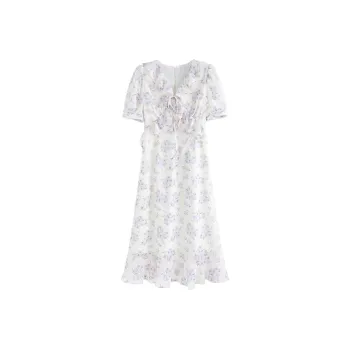 ETSE Short Sleeved Dresses Women's Purple Rose
